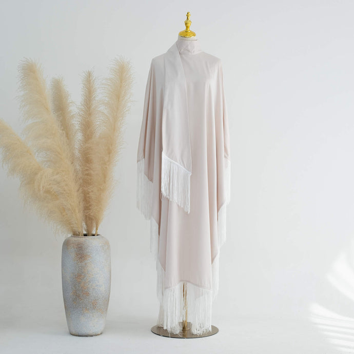 Beige Tassle Kaftan