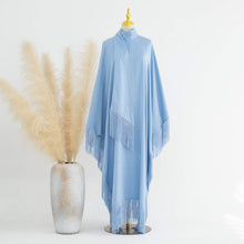 Load image into Gallery viewer, Blue Tassle Kaftan
