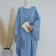Load image into Gallery viewer, Blue Tassle Kaftan
