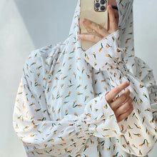 Load image into Gallery viewer, Floral Prayer Jilbab White
