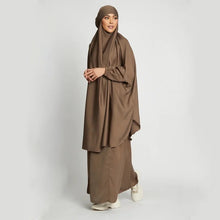 Load image into Gallery viewer, Nude Brown Nida 2 piece Jilbab
