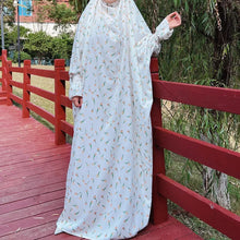 Load image into Gallery viewer, Floral Prayer Jilbab White
