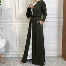 Load image into Gallery viewer, Olive Cardigan Abaya
