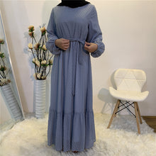 Load image into Gallery viewer, Bubble Chiffon Dress Blue
