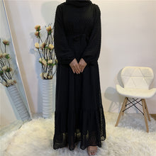 Load image into Gallery viewer, Bubble Chiffon Dress Black
