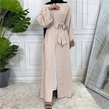 Load image into Gallery viewer, Beige Puff Sleeve Abaya
