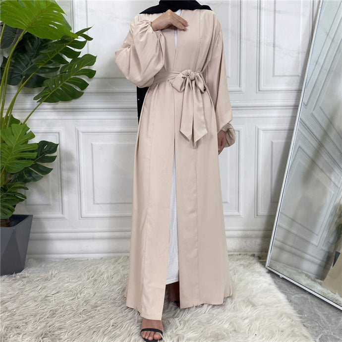 Beige Puff Sleeve Abaya