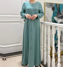 Load image into Gallery viewer, Aqua Rein 3pc Set Abaya
