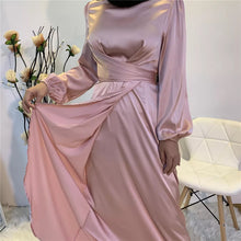 Load image into Gallery viewer, Pink Nelle Satin Abaya
