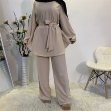 Load image into Gallery viewer, Aaliyah Beige Two-piece Set
