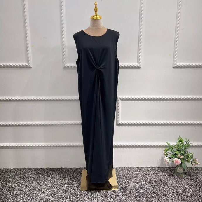 Black Underdress Knot Abaya