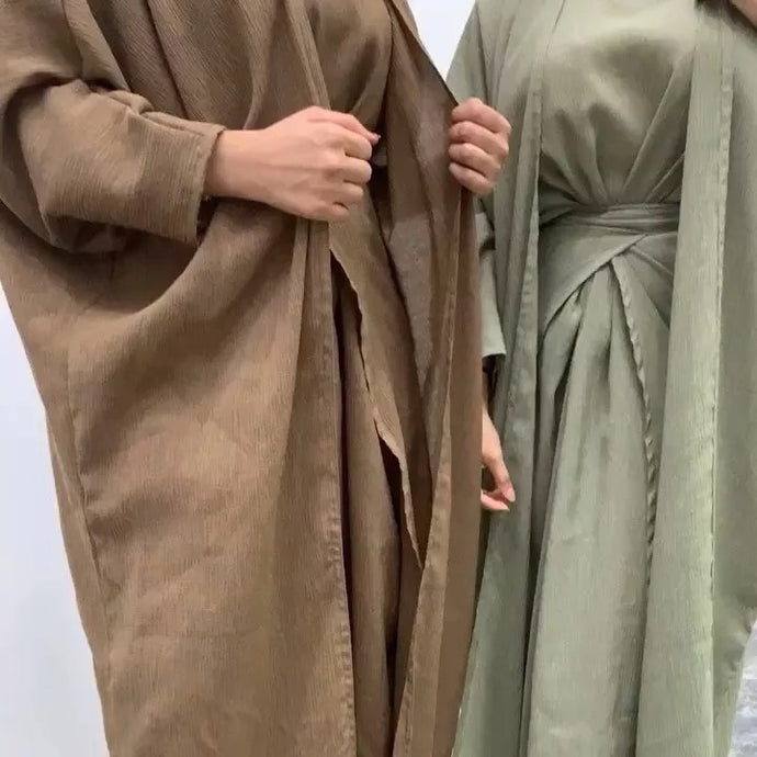 Coffee Safa 3pc Set Abaya