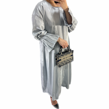 Load image into Gallery viewer, Grey Jewel Abaya
