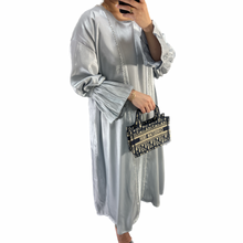 Load image into Gallery viewer, Grey Jewel Abaya
