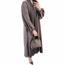 Load image into Gallery viewer, Mocha Crepe Abaya
