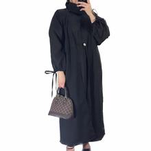 Load image into Gallery viewer, Black Turtle Neck Abaya
