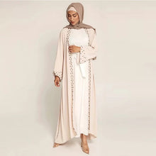 Load image into Gallery viewer, Beige Pearl Abaya
