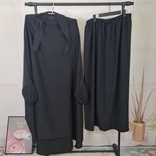 Load image into Gallery viewer, Black Nida 2 piece Jilbab
