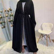 Load image into Gallery viewer, Black Pearl Abaya
