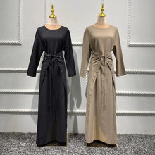 Load image into Gallery viewer, Brown Nahla 3pc Set Abaya

