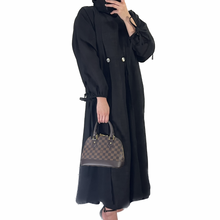 Load image into Gallery viewer, Black Turtle Neck Abaya
